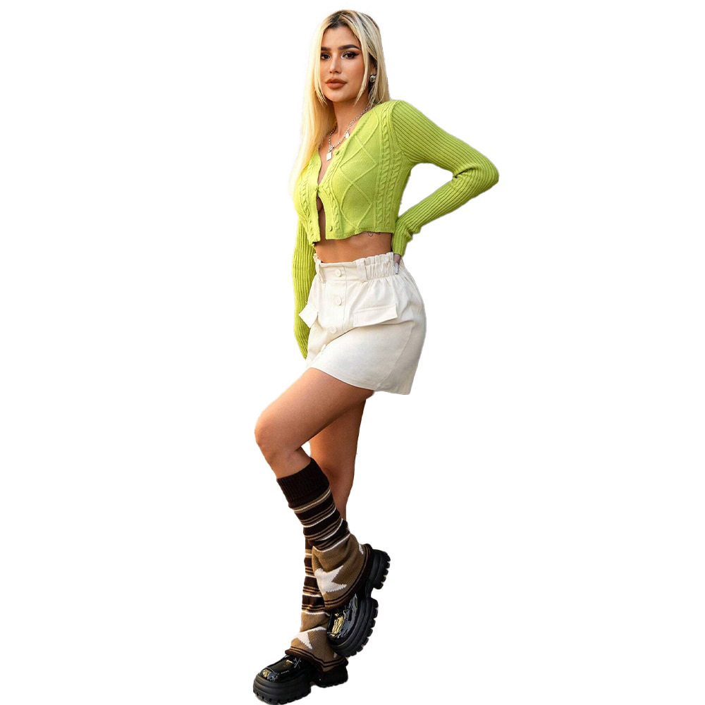 A Line Utility Skirt Elastic Waist Fashionable Design Fall Winter Style Ready to Ship Wholesale Available