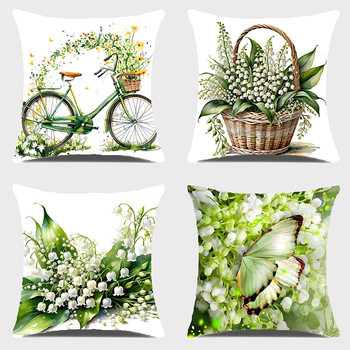 Amazon Cross-Border Summer Flower Pillow Wish Wholesale Living Room Bedroom Home Sofa Cushion Cover Temu Pillow
