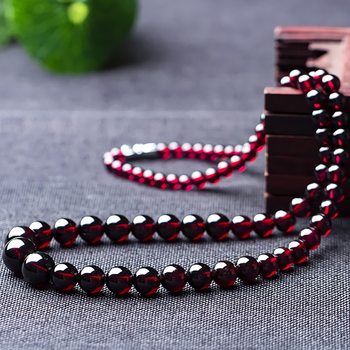 Manufacturer Wholesale 7A Natural Garnet Tower Chain Necklace for Women, about 45cm Cm, Classic Style