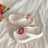 An Lianmei Cute Miffy Rabbit Thick-Soled 6cm Flip-Flops for Outdoor Wear, Non-Slip Thong Beach Height-Increasing Sandals for Women