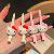 [Упаковка из 4 штук] Розовый + красный зажим для кошачьей головы с узлом на воротнике