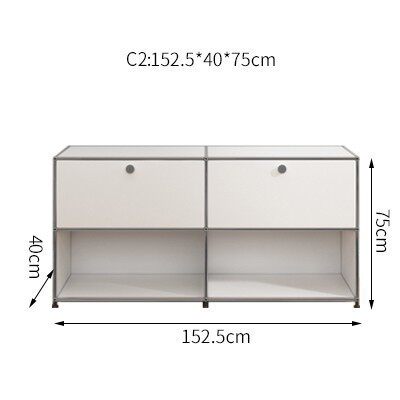 白い二重キャビネットc2タイプ