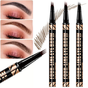 [Special for foreign trade] QICIY four fork eyebrow pencil root distinct rich coloring Joker waterproof eyebrow pencil cross-border