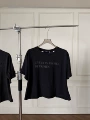 Black washed slogan short sleeves