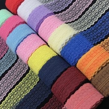 [40 colors] bilateral elastic lace handmade DIY clothing curtain sofa sewing lace accessories 4.5cm