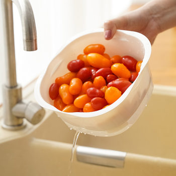 Square Drain Basket Kitchen Vegetable Basket Basin Thickened Fruit Basket for Vegetable Washing Food Grade Multifunctional Vegetable Washing Basin