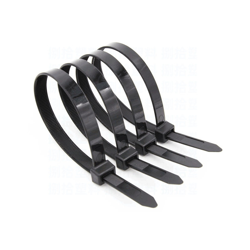 Guangdong delivery nylon tie black sun-resistant cable tie with self-locking plastic strap cold-resistant thick nylon rolled tape