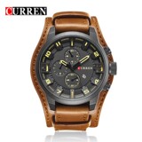 Мужские повседневные часы CURREN/Календарь Curren 8225 с большим циферблатом, водонепроницаемые креативные часы на ремне