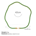 XL882GNG 3.3mm Green Zirconia Necklace