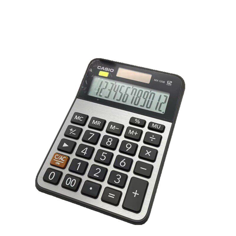 外贸CASIO桌面办公太阳能计算器出口跨境卡西欧MX-120B商务计算机