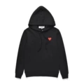 Black red heart pullover
