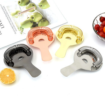 Factory direct supply stainless steel semicircle ice filter cocktail shaker ice filter household ice separator