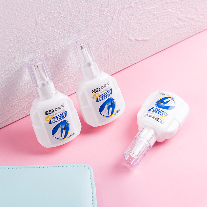 Office Correction Fluid Large Capacity Correction Fluid Environmentally Friendly Quick-Drying Correction Fluid Student Painting Dual-Use Quick-Drying Cross-Border Hot Sale