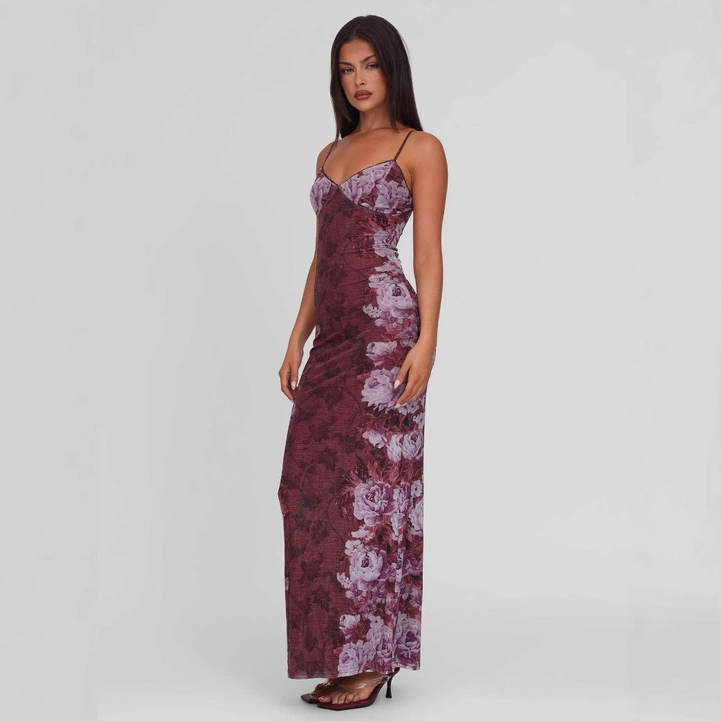 Sleeveless V Neck Bodycon Dress Color Block Design Sexy Backless Style Available in Multiple Colors Wholesale