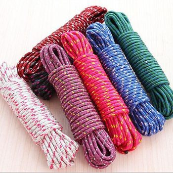 Bold Clothesline Nylon Non-Slip Windproof Clothesline Outdoor Clothes Drying Rope 10m Opp Bag