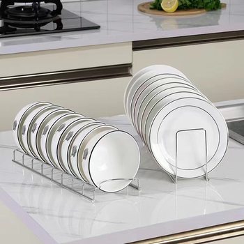 Kitchen Storage Rack Calendar Oil Rack Wholesale Household Multifunctional Bowl and Dish Rack Plate Rack Stainless Steel Steamer Rack