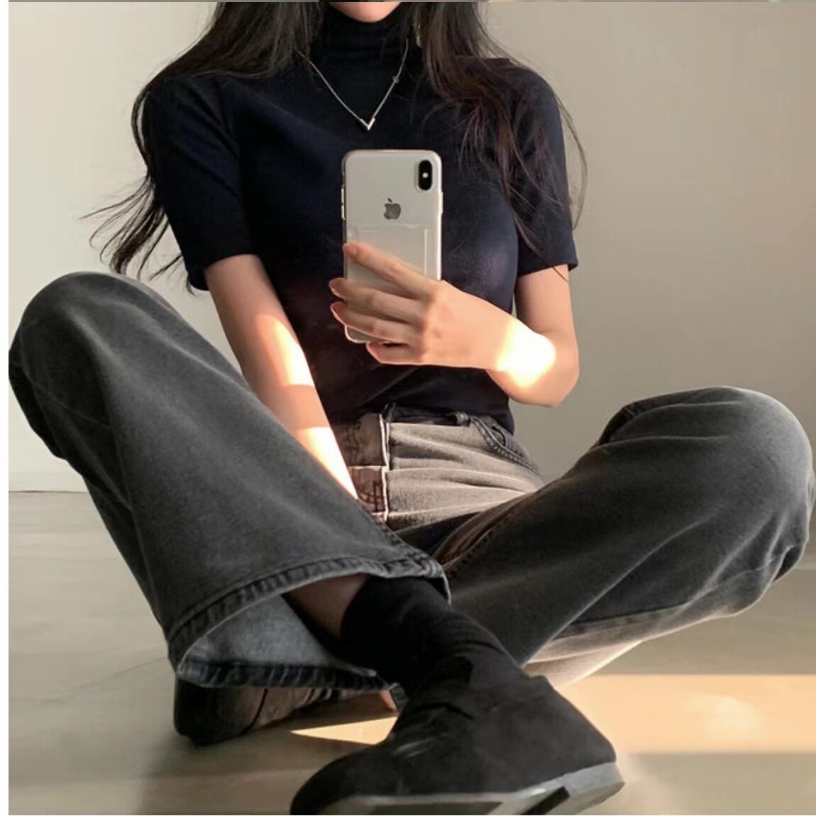 High Waisted Wide Leg Jeans for Women Vintage Style Slim Fit Versatile Spring Collection Wholesale Available