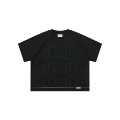 All-over print short sleeve tee / black (good quality)