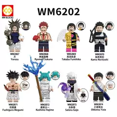 Foreign Trade Special for WM6202 Animation Series Fu Hei Hui Five Wu Man Model Assembled Building Blocks Toy Bags