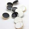 High-grade Metal Button Cashmere Coat Coat Button Black White Fashion Shirt Blazer Decorative Button
