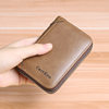 CarrKen Men's Organ Card Bag New European and American Retro Multifunctional Zipper ID Bag Driver's License Card Case