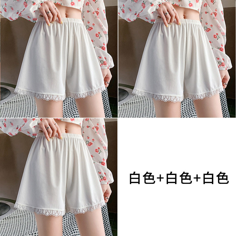 安全裤女防走光不卷边夏季薄款大码居家宽松三分短裤外穿打底裤T3