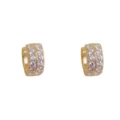 No. 24 gold-zircon geometric circle earrings (thick real gold plating)
