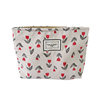 Corduroy Cosmetic Bag Women's New Mori Flower Clutch Bag Portable Travel Storage Bag Zipper Wash Bag