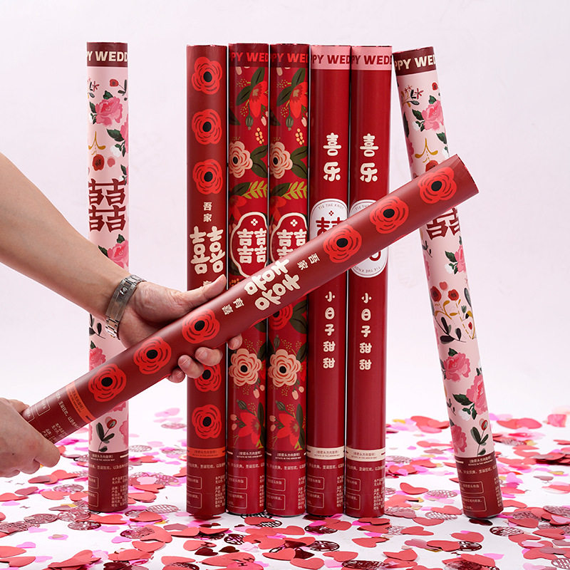 Cannon Fireworks Tube Live Broadcast Room Fireworks Cannon Wedding Supplies Manufacturer Wedding Cannon Opening Petals Rain Feathers
