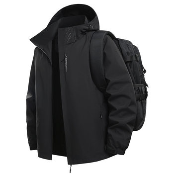 Autumn Jacket Men's Jacket Couple Slim Men's and Women's Detachable Outdoor Mountaineering Loose Windproof and Waterproof Men's Jacket
