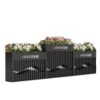 Outdoor stainless steel hair box solar light combination wrought iron flower bed commercial street fence partition courtyard flower trough
