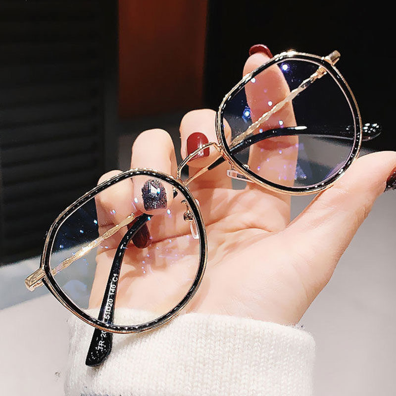 2020 new polygon anti-blue light glasses frame Internet celebrity same Korean style female student myopia finished glasses wholesale