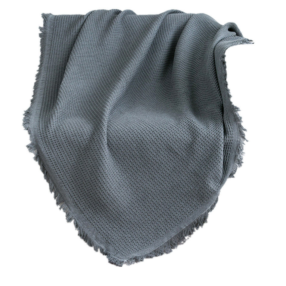 [Dropshipping]Nordic Minimalist Ins-Style Waffle Sofa Throw, Light Luxury Coffee Table Tablecloth, Rug, Sofa Cushion