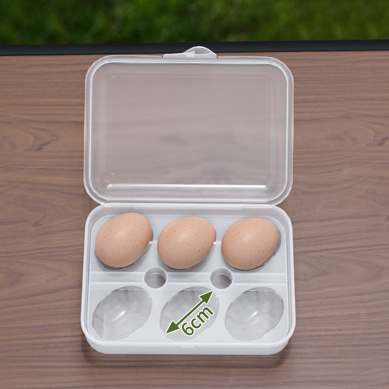 Outdoor shockproof egg box storage box portable camping shatter-resistant egg tray household plastic protective box travel drop-resistant