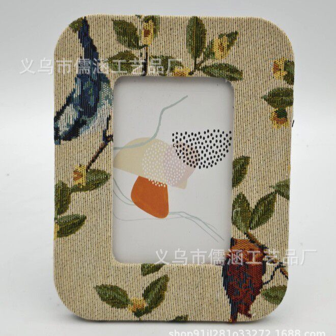Creative and Simple Rectangular Photo Frame, Small Desk Ornament, Cross-Border Velvet-Edged Picture Frame