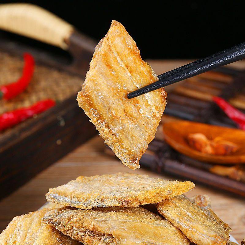 [Sf Free Shipping] Crispy Hairtail Crispy Ready-To-Eat Seafood Snacks Charcoal-Grilled Hairtail Non-Fried to Satisfy Cravings 80g Bag