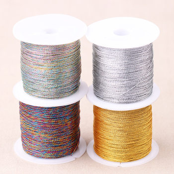 Small Roll 3 6 9 Strands Gold Thread and Silver Thread Hand-Wound Wire Winding Strands Necklace Bracelet Wrapped with Tassels DIY Wire Wholesale