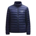 Navy blue + white label