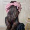 South Korea Satin Three-Layer Oversized Bow F Hairpin Ribbon Top Clip Meatball Hair Clip Cyber Celebrant Headwear Spring Clip
