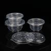 [600 only] Disposable Bowl Round Bowl with Lid Thickened Plastic Bowl for Commercial Restaurants...