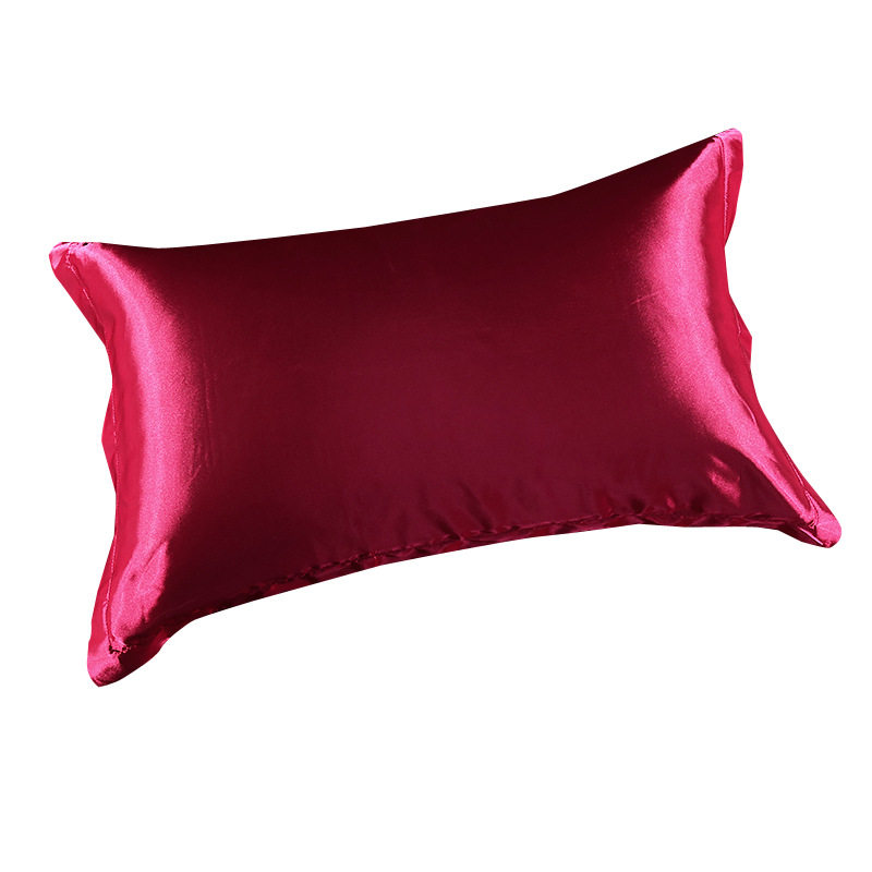 Factory Wholesale Foreign Trade Popular Imitation Silk Pillowcases Wholesale Pillowcases Beauty Silk Ice Silk Single Pair of Pillowcases
