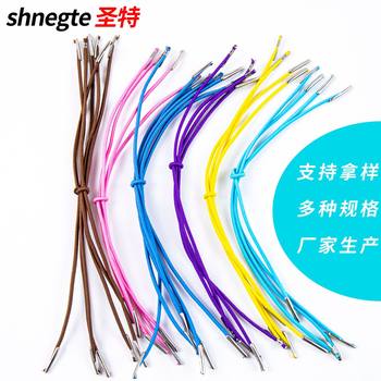 Colorful metal buckle elastic rope two-head Iron buckle elastic rope DIY gift box toy barbed elastic rope
