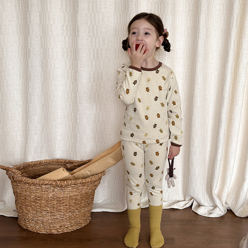 アプリコットボトム水玉クマ