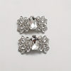 2026 New Cross-Border Dropshipping of 2 Elegant White Rhinestone Detachable Shoe Clips