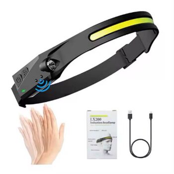 Cross-border super bright 30W white laser light headlight USB charging head-mounted outdoor night fishing adventure super bright headlight