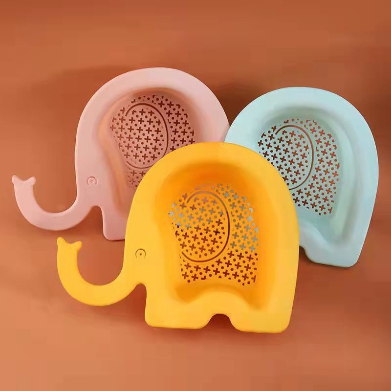 Plastic Elephant-Shaped Vegetable Washing and Draining Basket Kitchen Sink Strainer Garbage Fruit and Vegetable Washing Basin Filter