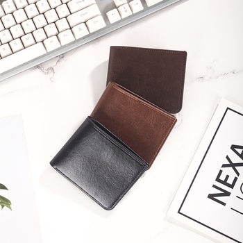 Horizontal Wallet Wholesale Men's Short Wallet Men's Student Wallet Retro Wallet Factory Ready-Made Bag