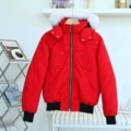 02 red silver label - white fur collar