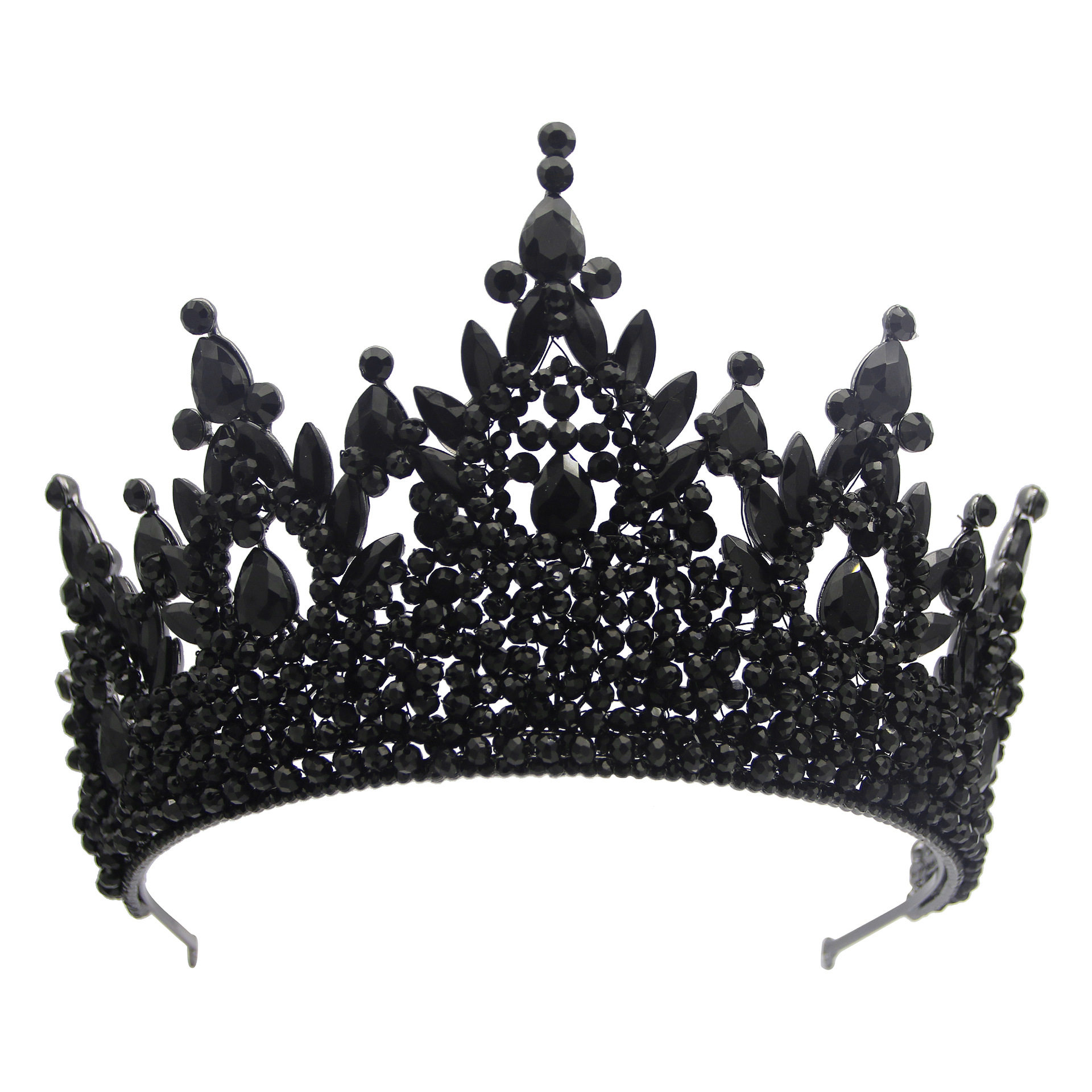 bride large crown headdress European and American oversized alloy electroplating wedding crown hair accessories