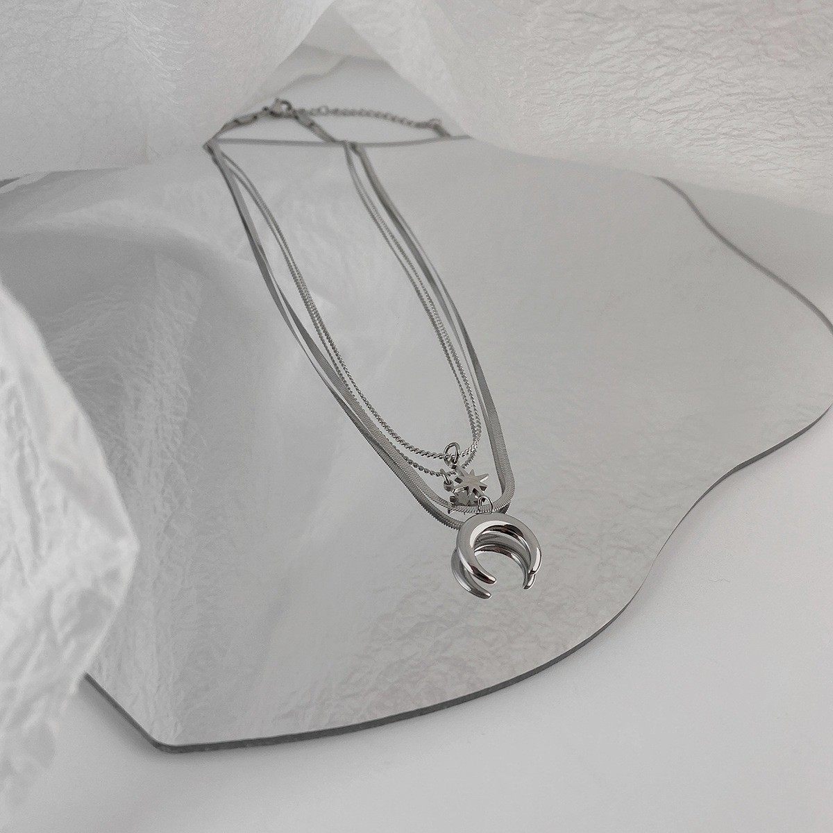 项链男钛钢不掉色简约百搭饰品女毛衣链新款时尚个性爆款嘻哈配饰